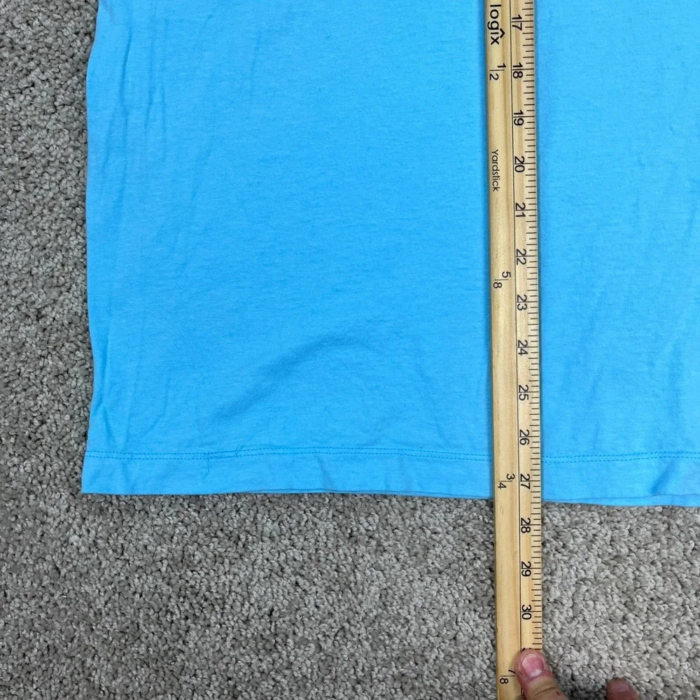 Nike T-Shirt Men Large Light Blue Purple Short Sleeve Running Performance Swoosh - Picture 8 of 9